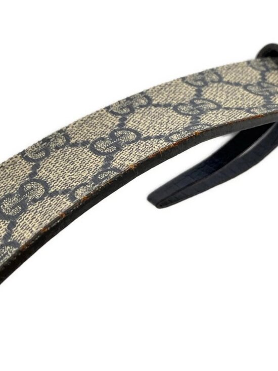 GUCCI Interlocking G 114984 Beige Dark Navy PVC Hardware - Belt main image 6